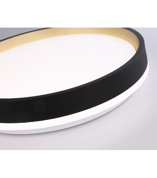 Светодиодный светильник RGB Ambrella light FZ604 BK/GD черный/золото IP20 46W 3000K-6500K+RGB D390*80 (ПДУ ИК)