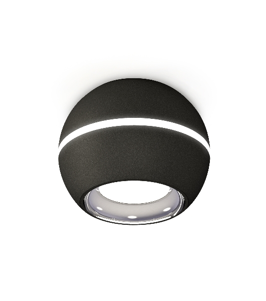 Светильник Ambrella Light XS1102002 SBK/PSL черный песок/серебро полированное MR16 GU5.3 LED 3W 4200K (C1102, N7023)