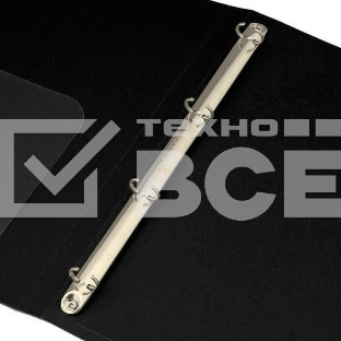 Папка на 4-х кольцах Бюрократ -0840/4RBLCK A4 пластик 0.8мм кор.40мм внут.и торц.карм черный