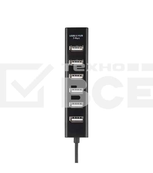 Разветвитель USB Rexant на 7 портов черный