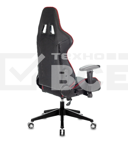 Кресло игровое Бюрократ VIKING 4 AERO RUS белый/синий/красный/черный, искусст. кожа/ткань, две подушки