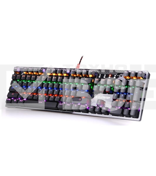 Клавиатура A4Tech Bloody B810R серый/черный USB Gamer LED