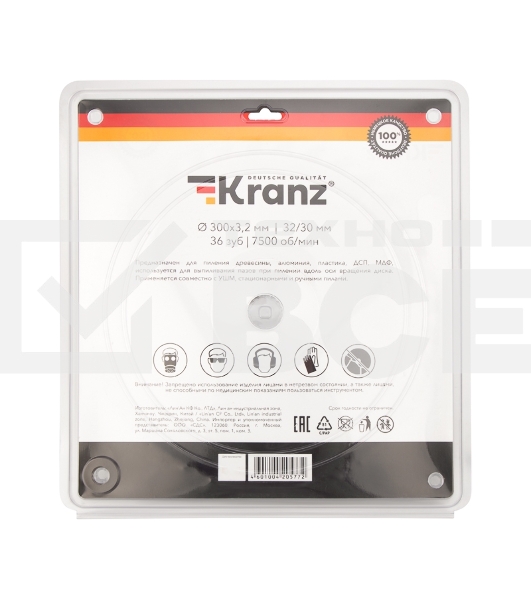 Диск пильный 300 мм х 36 зуб х 32/30 мм Kranz