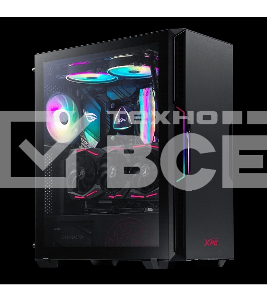 Компьютерный корпус ADATA XPG STARKER черный Mid-Tower, Micro-ATX, Mini-ITX, Standard-ATX, USB 3.2 Gen1 Type-A