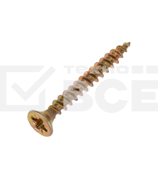 Саморез универсальный Kranz 3,5х30, желтый цинк, пакет (1000 шт/уп)