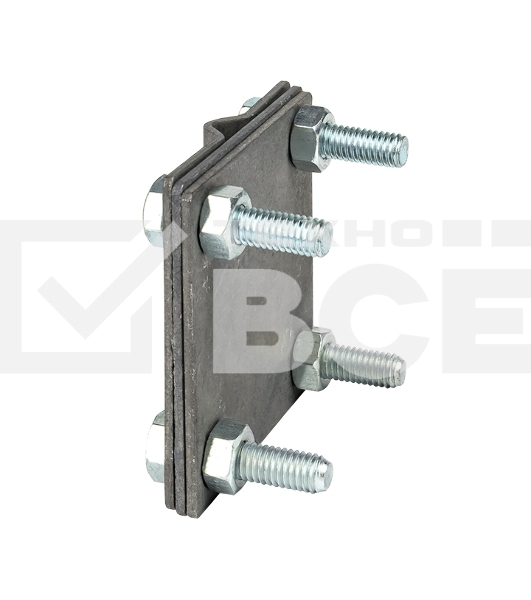 Зажим полоса 40 - прут 10 (3 пластины 70х70 мм) HZ EKF lp-g3101