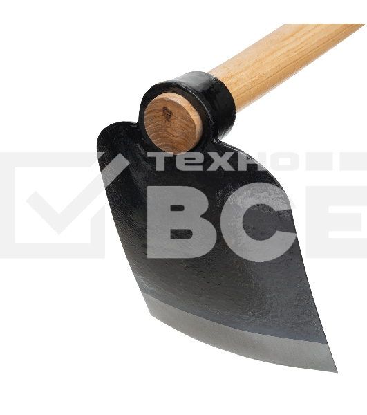 Кетмень, 175х265х900 мм, цельнокованый, деревянный лакированный черенок Сибртех