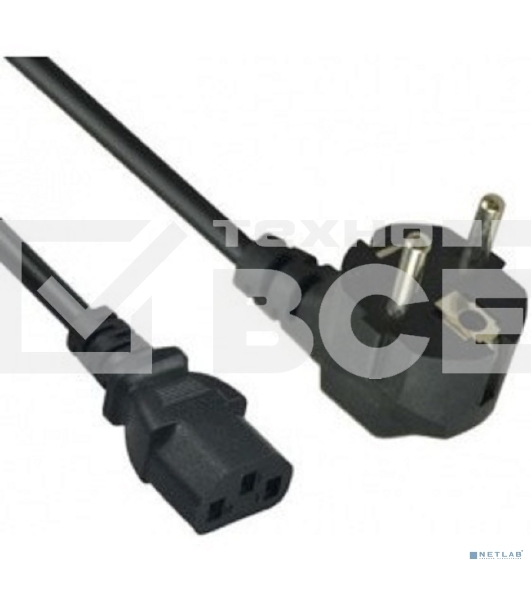 Кабель питания ExeGate PC-1,2 OfficePC 450W (Евровилка Schuko->С13) VDE-250V черный, 1.2м