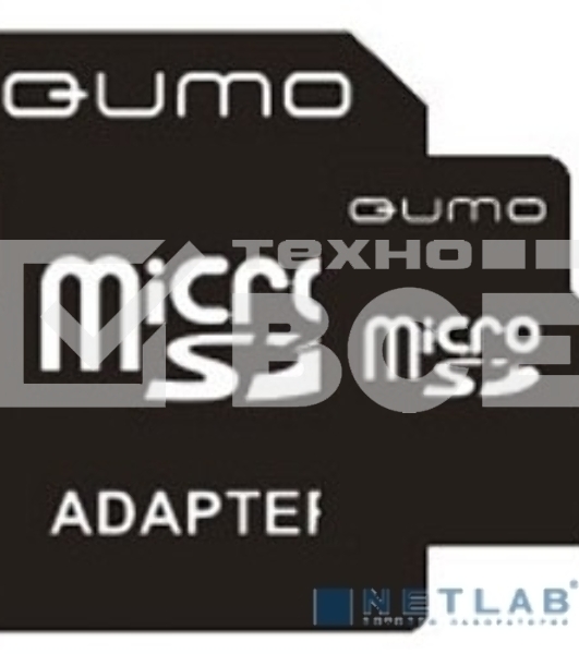 Флэш карта QUMO QM4GMICSDHC4 4Gb MicroSDHC Class 4, SD adapter