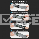 Корпус для SSD Vention USB 3.1 Gen 2-C M.2 NGFF (B-Key/B&M Key) Серый, фото8