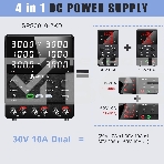 Лабораторный блок питания двухканальный Amperin AI-W3010x2C 30V, 10A, 0,6 кВт, фото5