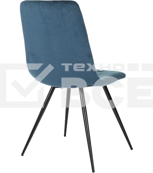 Стул для дома Бюрократ CH-K1_4 комплект 4 шт синий Holland 58 металл черный на ножках (CH-K1_1/HL58_4)