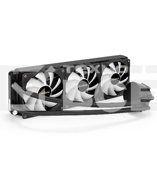Система водяного охлаждения ExeGate BlackWater-360.PWM.RGb черный, 120 мм, алюминий/медь, 2000 об/мин, 37 дБ, 4 pin, 280 Вт