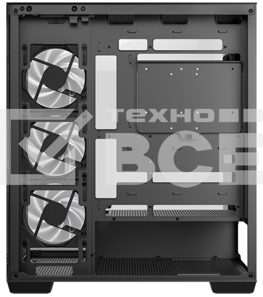 Компьютерный корпус Deepcool CG580 4F черный без БП ATX 6x120мм 3x140мм 2xUSB 3.0 audio bott PSU