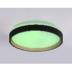 Светодиодный светильник RGB Ambrella light FZ604 BK/GD черный/золото IP20 46W 3000K-6500K+RGB D390*80 (ПДУ ИК), фото15