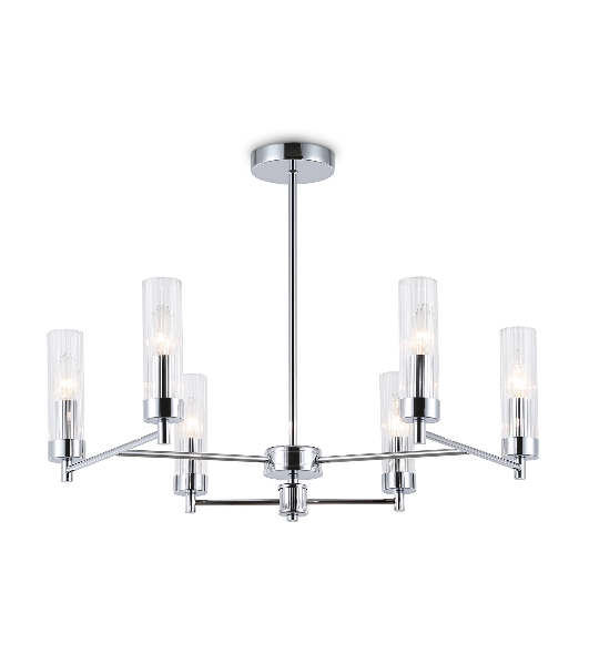 Люстра Ambrella light LH55151/6 CH/CL хром/прозрачный E14/6 max 40W D675*520