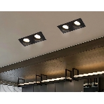 Встраиваемый поворотный точечный светильник Ambrella light TN102760/2 BK черный IP20 GU5.3/2 200*100*32, фото3