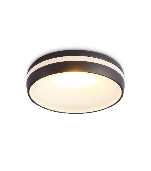Светильник Ambrella light TN3322 SBK/FR черный песок/белый матовый GU5.3 D95*40