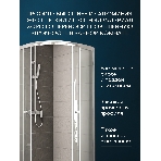 Душевой уголок BAU Dream Hit с поддоном 90x90х195, прозрачное закаленное стекло, хромированный профи, фото4