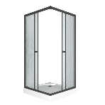 Душевой уголок BAU Stil Hit Black с поддоном 80x80х195, рифленое закаленное стекло, черный профиль, фото7