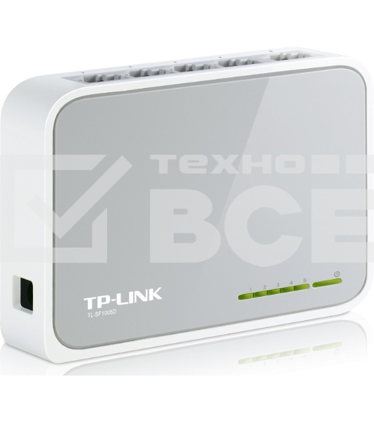 Коммутатор TP-Link SOHO TL-SF1005D Коммутатор 5-port 10/100M mini Desktop Switch, 5 10/100M RJ45 ports, Plastic case