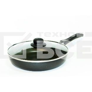 Сковорода PROMO PR-P2706 с крышкой, 26 см, штамп.алюминий, антиприг.покрытие