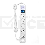 Фильтр-удлинитель PowerCube (SPG(5+1)-16B-3M) 6 розеток, 3м,16А/3,5 кВт, белый, фото6
