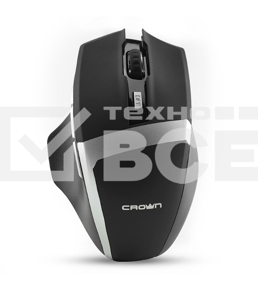 Мышь беспроводная Crown Gaming CMXG-801 черный, 1600 dpi, радиоканал, USB, кнопки - 7