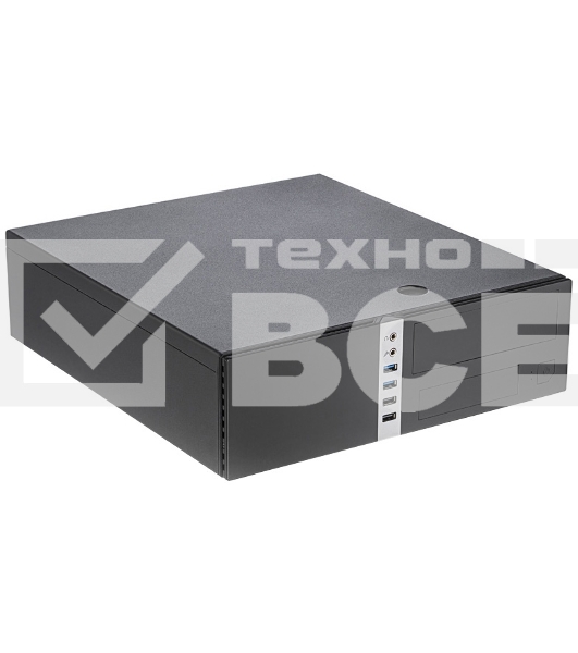 Компьютерный корпус с блоком питания 300Вт. Сase Foxline mATX Desktop 300W, 2xUSB3.0, 2xUSB2.0, toolless, Black, 8cm. fan, powercord