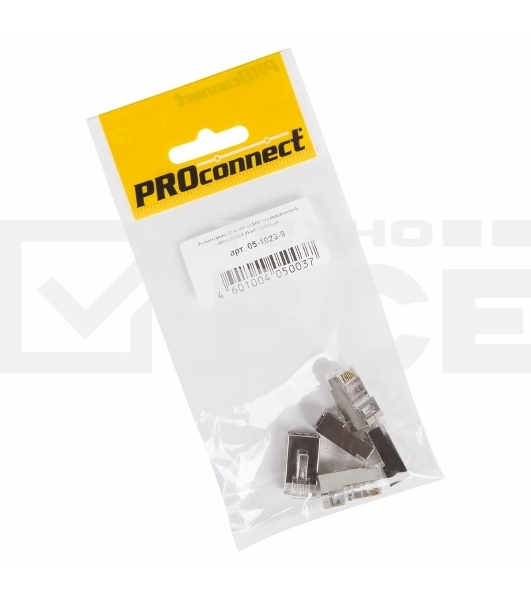 PROconnect Разъем RJ-45(8P8C) под витую пару, FTP экранированный, категория 5e, пакет, 5шт