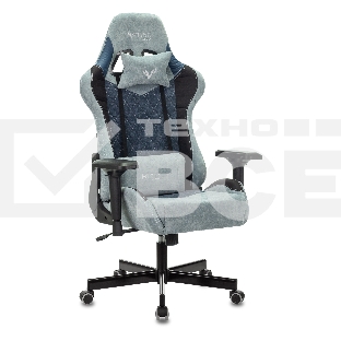 Кресло игровое Бюрократ VIKING 7 KNIGHT BL FABRIC синий текстиль/эко.кожа крестовина металл/пластик