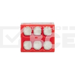 Экспресс-клемма с пастой Rexant СМК 2273-246, 6-проводная 0.5-2.5 мм², прозрачная (100 шт./уп.), фото 1