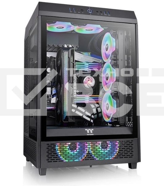 Компьютерный корпус Thermaltake The Tower 500 черный без БП ATX 1x120mm 3x140mm 4xUSB3.0 2xUSB3.1 audio bott PSU