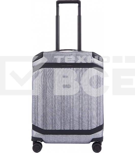Чемодан Piquadro PQ LIGHT PREMIUM (BV4425PQLP/GRN) 40x55x20 см 37л. 2.8кг. поликарбонат/алюм./натур.кожа серый