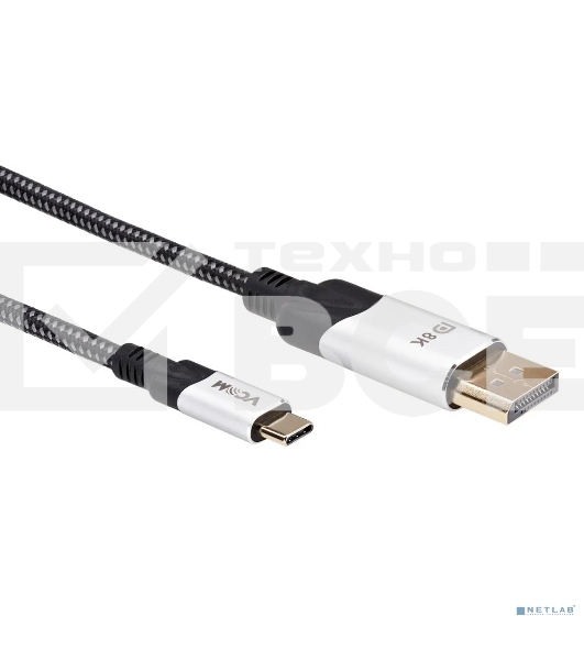 Кабель-адаптер USB 3.1 Type-Cm --> DP(m) 8K@60Hz, 1.8m , Alumi Shell,VCOM