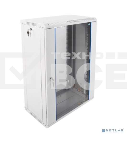 Шкаф телекоммуникационный настенный разборный ЦМО 18U (600 х 350) дверь стекло, цвет черный (ШРН-Э-18.350-9005)