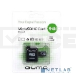 Флэш карта QUMO QM4GMICSDHC4 4Gb MicroSDHC Class 4, SD adapter, фото3