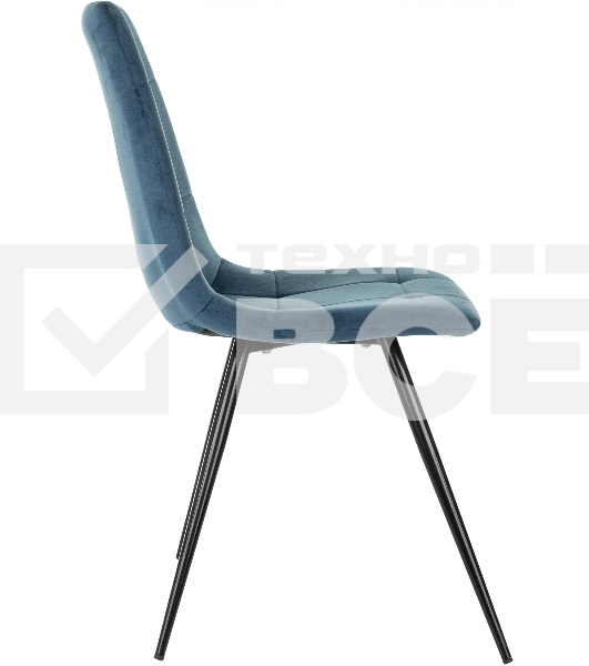 Стул для дома Бюрократ CH-K1_4 комплект 4 шт синий Holland 58 металл черный на ножках (CH-K1_1/HL58_4)