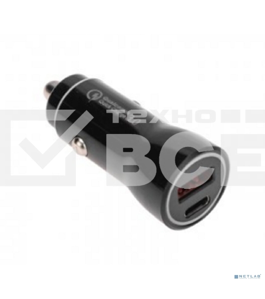 Автозарядка в прикуриватель Rexant АЗУ USB-A (QC 3.0)+USB-C (PD), 38Вт черный