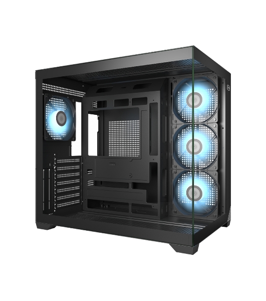 Компьютерный корпус без блока питания PCCooler C3T700 ARGB BK, Midi-Tower, TG, 4x120мм ARGB, 1xUSB-A 3.0 + 1xUSB-A 2.0 + 1xUSB-C, ATX, mATX, mITX черный