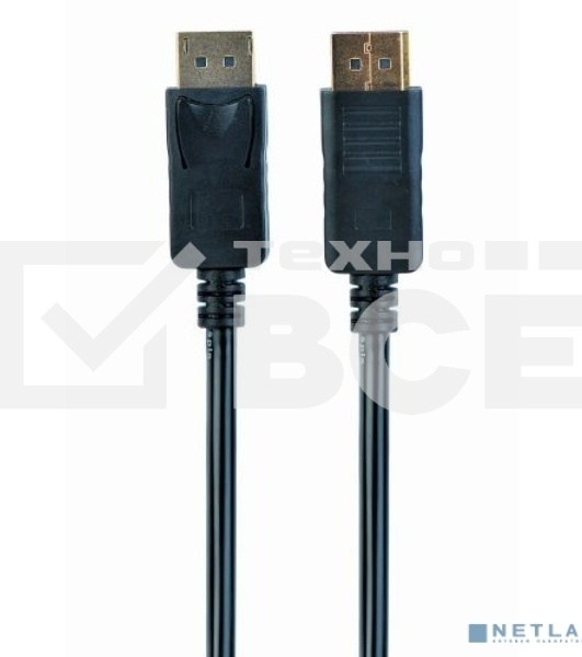 Кабель Filum Display port 1.8 м., ver.1.1, медь, черный, разъемы: Display port male- Display port male, пакет. FL-C-DP1.1M-DP1.1M-1.8M (894195)