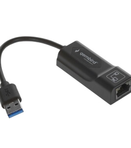 Сетевой адаптер Ethernet Gembird NIC-U10, Type-C USB 2.0 - Fast Ethernet adapter, пластик, черный, RTL8152