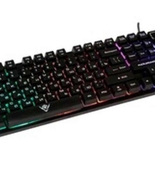 Клавиатура проводная KG-23U BLACK Nakatomi Gaming - игровая с RGb-подсветкой, USB, черная