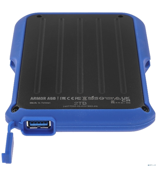 Внешний HDD 2.5' Silicon Power Armor A66, 2TB, USB 3.2 Gen 1 Type-A, 5400 rpm, черно-синий