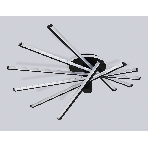 Потолочный светодиодный светильник Ambrella light FL6232 BK черный 96W 3000K-6400K 605*605*200 (ПДУ ИК), фото3