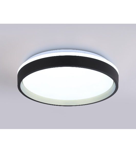 Светодиодный светильник RGB Ambrella light FZ604 BK/GD черный/золото IP20 46W 3000K-6500K+RGB D390*80 (ПДУ ИК)