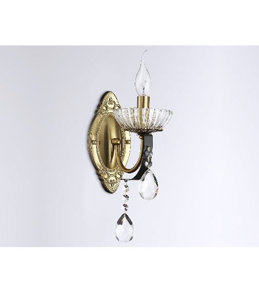 Светильник Ambrella light TR4954 BK/GD/CL черный/золото/прозрачный E14 max 40W 410*120*210