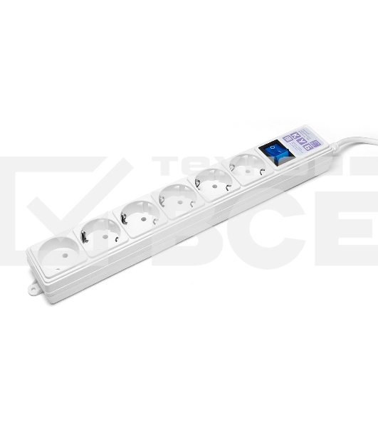 Фильтр-удлинитель PowerCube (SPG(5+1)-16B-3M) 6 розеток, 3м,16А/3,5 кВт, белый