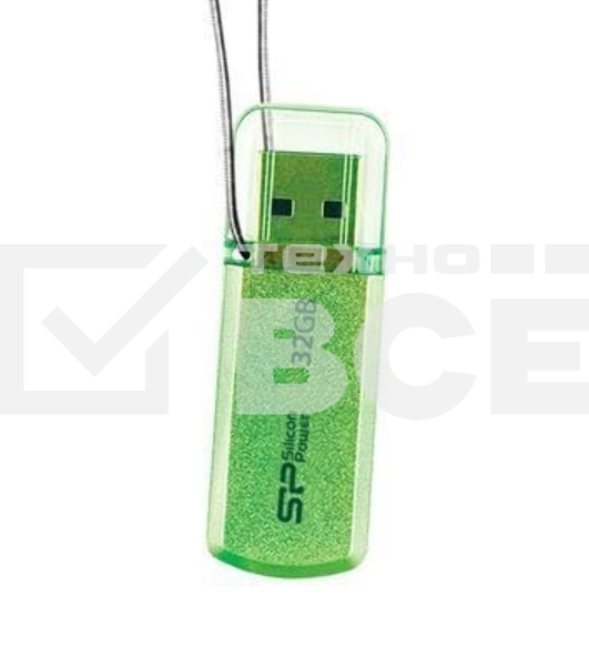 Флеш диск Silicon Power 16Gb Helios 101 SP016GBUF2101V1N USB2.0 зеленый