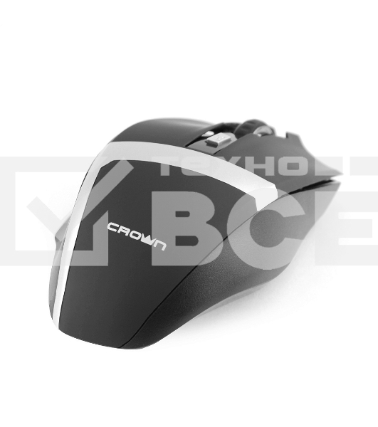 Мышь беспроводная Crown Gaming CMXG-801 черный, 1600 dpi, радиоканал, USB, кнопки - 7